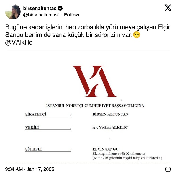 artik bir durulsaniz mi dava acan elcin sanguya birsen altuntastan jet hizinda karsilik geldi TJb2YM5q