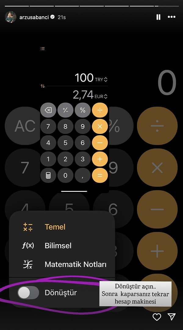 fakirligin gozu kor olsun dolarlarimiz oldugunu sanan arzu sabancidan para birimi donusturme taktigi 11 DgadtEtb