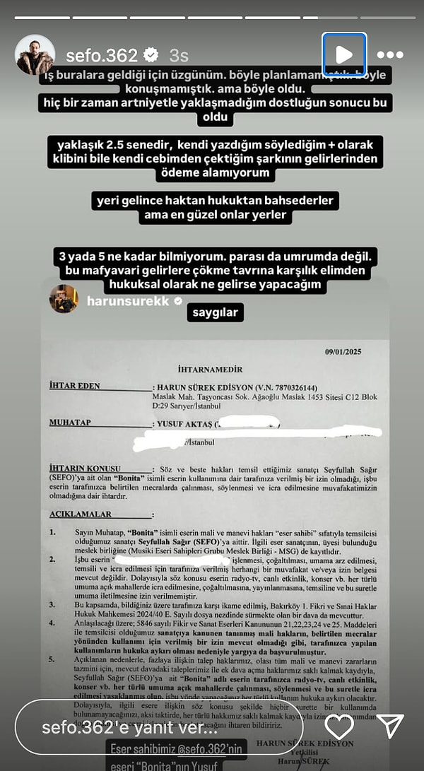 mafyavari gelirlere cokme sefo ve reynmen birlikte cikarttiklari bonita sarkisi yuzunden davalik oldu 11 PYaEI6Vb