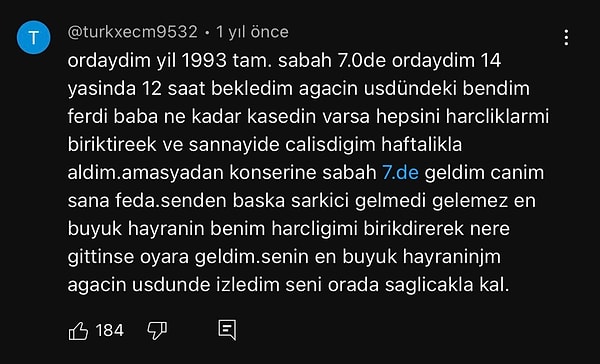 ne cok insanin hayatina dokunmus ferdi tayfurun hayranlari hayatini kaybeden ustayi bakin nasil anlatmis gzHtLmz3