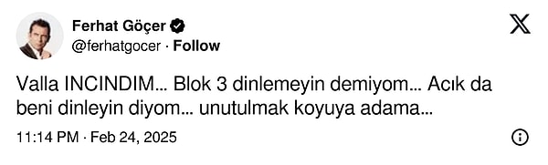 Ferhat Göçer Bir Kullanıcının Paylaşımına Yanıt Verince Ortaya İlginç Diyalog Çıktı 7 ferhat gocer bir kullanicinin paylasimina yanit verince ortaya ilginc diyalog cikti 6 Tv9D8Nea