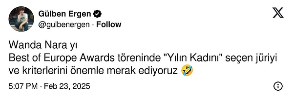 Gülben Ergen'den Best of Europe Awards Töreninde Wanda Nara'yı "Yılın Kadını" Seçen Jüriye Taş! 7 gulben ergenden best of europe awards toreninde wanda narayi yilin kadini secen juriye tas OGOdzcpv
