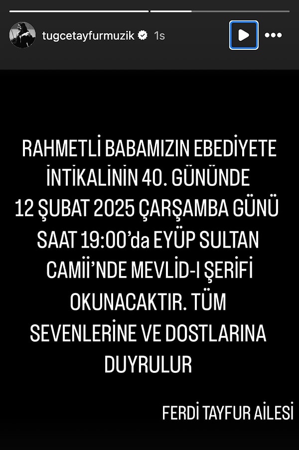 henuz 40i cikmayan ferdi tayfura yegenleri ve kizi tugce tayfur iki ayri mevlit okutacak 3W4OsgUm