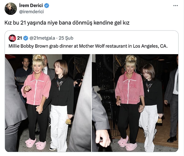 Kafayı Kendini Büyük Göstermekle Bozan 21 Yaşındaki Millie Bobby Brown'a Ablası İrem Derici'den Uyarı! 6 kafayi kendini buyuk gostermekle bozan 21 yasindaki millie bobby browna ablasi irem dericiden uyari 2wmz72Wk