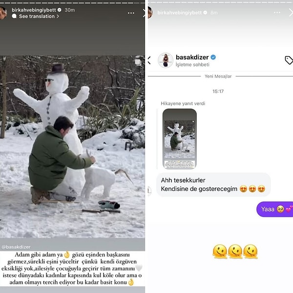 Kıvanç Tatlıtuğ'un Kardan Adam Yaptığı Anları Aşkla Paylaşan Başak Dizer "Kocam da Kocam" Modunu Fena Açtı! 6 kivanc tatlitugun kardan adam yaptigi anlari askla paylasan basak dizer kocam da kocam modunu