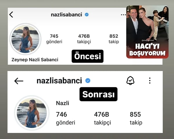 Neler Oluyor? Nazlı Sabancı, Hacı Sabancı'nın Babalık Davası Kesinleşince Soyadını Profilinden Sildi! 7 neler oluyor nazli sabanci haci sabancinin babalik davasi kesinlesince soyadini profilinden sildi 6