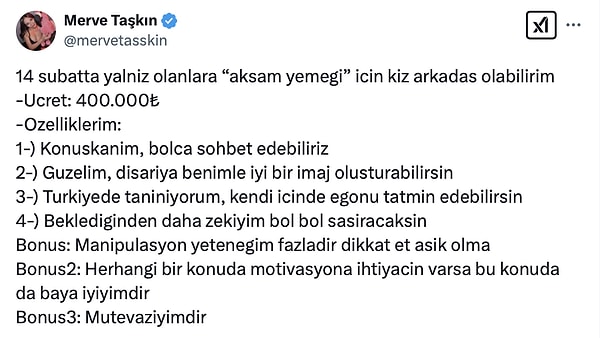 Regl Ritüeli Biten Merve Taşkın'dan 400 Bin TL Karşılığında "14 Şubat'ta Sevgili Olma" Teklifi Geldi! 5 regl ritueli biten merve taskindan 400 bin tl karsiliginda 14 subatta sevgili olma teklifi u8Os6yHy
