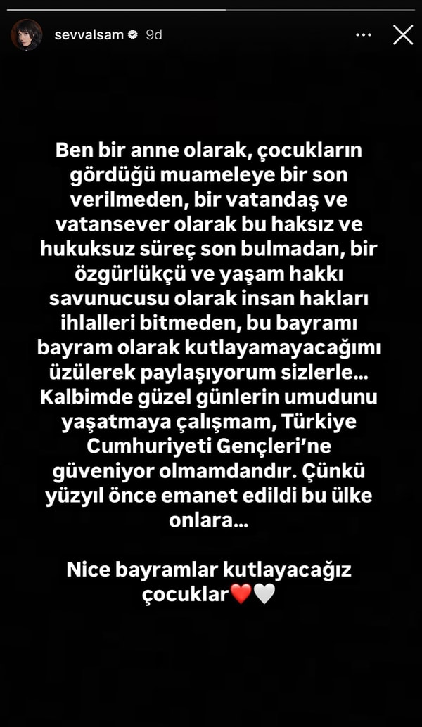 Anne Olarak Seslendi: Paylaşımında Gündem Göndermesinde Bulunan Şevval Sam'dan Anlamlı Bayram Mesajı! 3 anne olarak seslendi paylasiminda gundem gondermesinde bulunan sevval samdan anlamli bayram mesaji 2 pwUs6KiC
