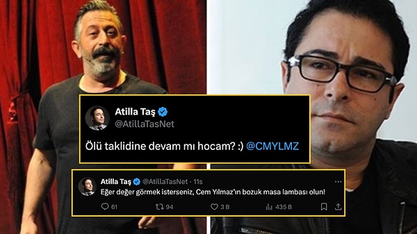 Atilla Taş'ın "Ölü Taklidine Devam mı Hocam?" Diye Sorduğu Cem Yılmaz Twitter'da TT Oldu 3 atilla tasin olu taklidine devam mi hocam diye sordugu cem yilmaz twitterda tt oldu lVkYJIKE