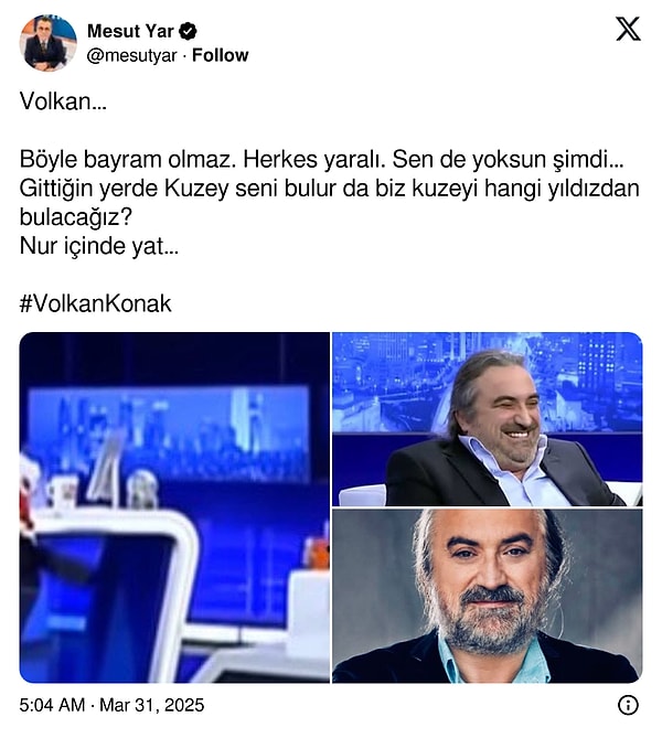 Sanat Camiası Yasa Boğuldu: Ünlü İsimlerden Kuzeyin Oğlu Volkan Konak'a Son Veda 15 sanat camiasi yasa boguldu unlu isimlerden kuzeyin oglu volkan konaka son veda 14 JNmVXygz