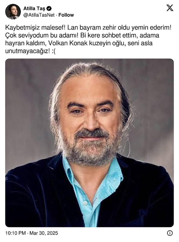 Sanat Camiası Yasa Boğuldu: Ünlü İsimlerden Kuzeyin Oğlu Volkan Konak'a Son Veda 5 sanat camiasi yasa boguldu unlu isimlerden kuzeyin oglu volkan konaka son veda 4 gDTcwSeR