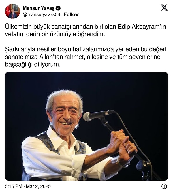 Ünlü İsimler Ustaya Son Kez Veda Etti: Usta Sanatçı Edip Akbayram'ın Vefatı Ülkeyi Yasa Boğdu 33 unlu isimler ustaya son kez veda etti usta sanatci edip akbayramin vefati ulkeyi yasa GEUmqgO8