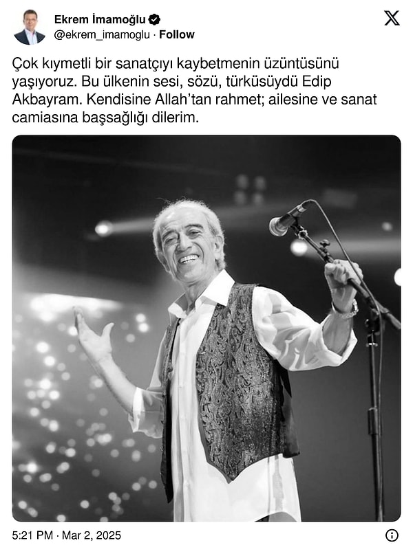 Ünlü İsimler Ustaya Son Kez Veda Etti: Usta Sanatçı Edip Akbayram'ın Vefatı Ülkeyi Yasa Boğdu 35 unlu isimler ustaya son kez veda etti usta sanatci edip akbayramin vefati ulkeyi yasa a3yXJnEp