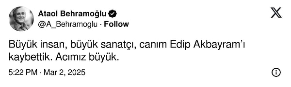 Ünlü İsimler Ustaya Son Kez Veda Etti: Usta Sanatçı Edip Akbayram'ın Vefatı Ülkeyi Yasa Boğdu 9 unlu isimler ustaya son kez veda etti usta sanatci edip akbayramin vefati ulkeyi yasa yMfcSiBK