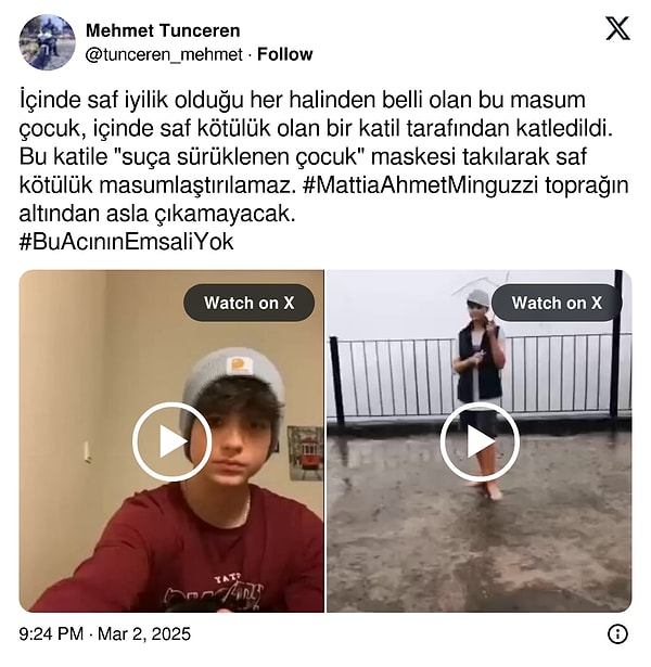 Ahmet Mattia Minguzzi Davası Sonrası Sosyal Medyada "Suça Sürüklenen Çocuk" Tartışması Alevlendi 13 ahmet mattia minguzzi davasi sonrasi sosyal medyada suca suruklenen cocuk tartismasi alevlendi 12 ESI4zlnW