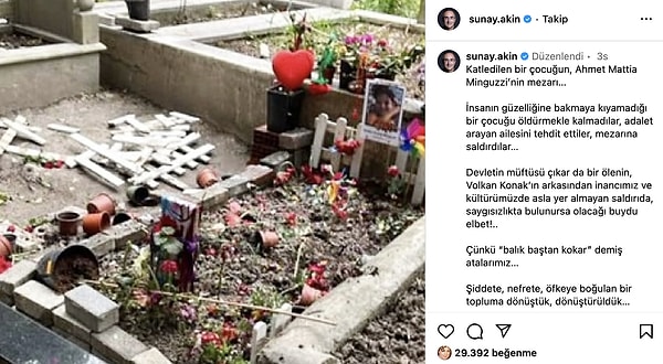 Ateş Püskürdüler: Ahmet Mattia Minguzzi'nin Mezarının Yapılan Çirkin Saldırıya Ünlülerden Peş Peşe Tepkiler 5 ates puskurduler ahmet mattia minguzzinin mezarinin yapilan cirkin saldiriya unlulerden pes pese tepkiler 4
