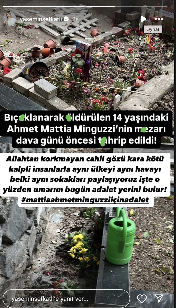 Ateş Püskürdüler: Ahmet Mattia Minguzzi'nin Mezarının Yapılan Çirkin Saldırıya Ünlülerden Peş Peşe Tepkiler 8 ates puskurduler ahmet mattia minguzzinin mezarinin yapilan cirkin saldiriya unlulerden pes pese tepkiler 7 RtlpjZwT