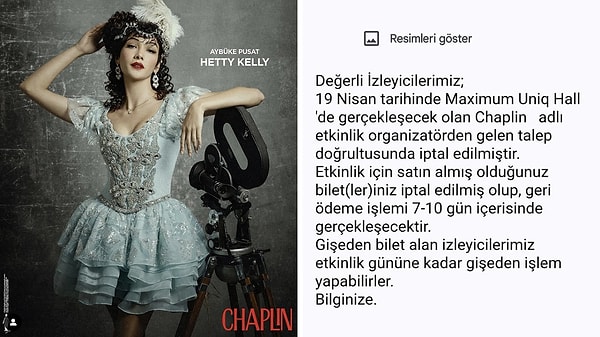 Aybüke Pusat'la İlgisi Yokmuş: Chaplin Oyununun İptal Edilmesinin Nedeni Sağlık Sorunu Çıktı! 2 aybuke pusatla ilgisi yokmus chaplin oyununun iptal edilmesinin nedeni saglik sorunu cikti 1 QMSVi3dC