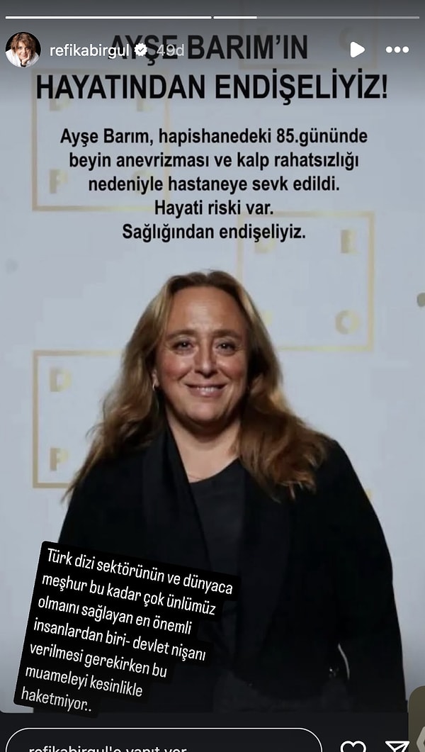 Ayşe Barım'ın Cezaevinde Fenalaşmasına Ünlü İsimler Sessiz Kalmadı 10 ayse barimin cezaevinde fenalasmasina unlu isimler sessiz kalmadi 9