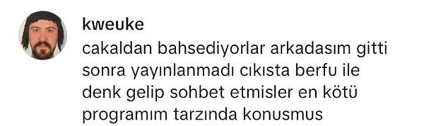 Berfu Yenenler'in Talk Şovunun Yayınlanmayan Bölümü ve Tartıştığı Konuk Merak Konusu Oldu: Tahminler Gecikmedi 8 berfu yenenlerin talk sovunun yayinlanmayan bolumu ve tartistigi konuk merak konusu oldu tahminler gecikmedi b4d33nCE