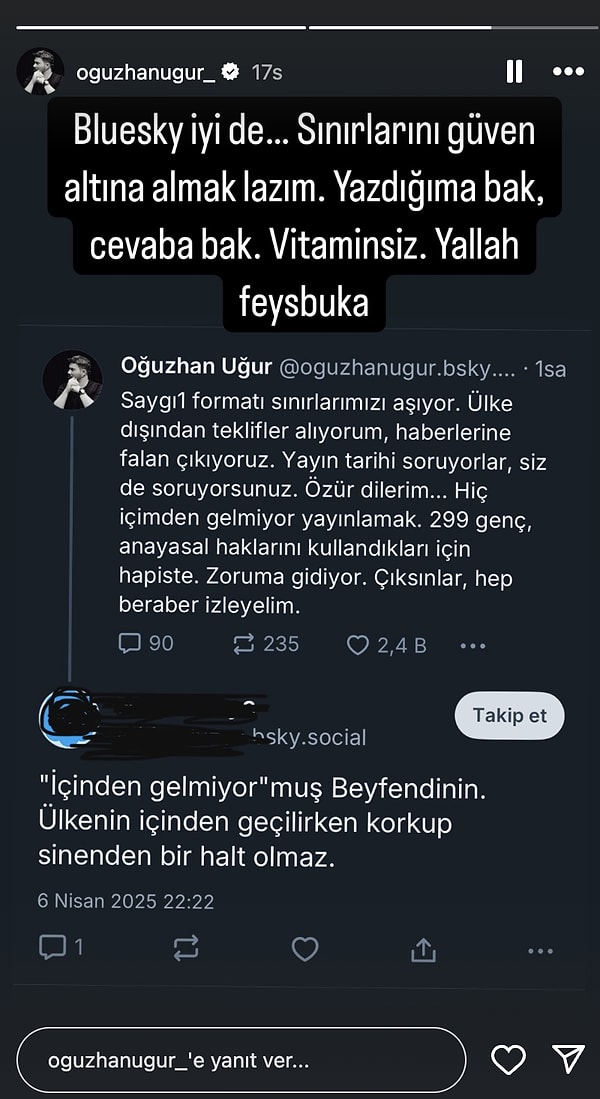 Berkay Şahin'in Duygusal Paylaşımından Oğuzhan Uğur'un Sert Çıkışına 7 Nisan'da Ünlülerin Instagram Hikayeleri 10 berkay sahinin duygusal paylasimindan oguzhan ugurun sert cikisina 7 nisanda unlulerin instagram hikayeleri 9 Ql1gAV7Q