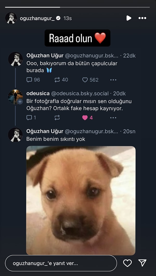 bluesky hesabi acan oguzhan ugur kimlik dogrulamasi isteyen takipcisine verdigi yanitla guldurdu 2 RTbd4a8g