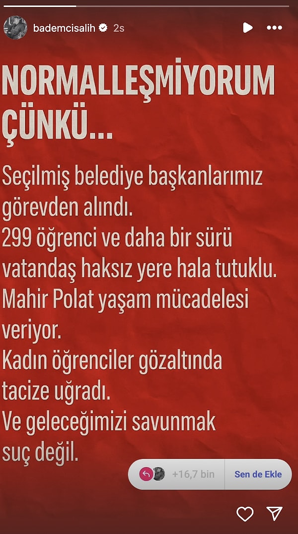 Destek Çığ Gibi Büyüyor: İşte Mahir Polat İçin Ünlü İsimlerin Paylaşımları 11 destek cig gibi buyuyor iste mahir polat icin unlu isimlerin paylasimlari 10 ZEWKW1HW