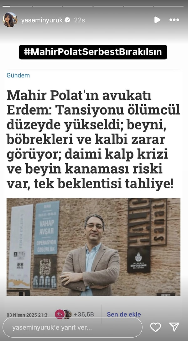 Destek Çığ Gibi Büyüyor: İşte Mahir Polat İçin Ünlü İsimlerin Paylaşımları 12 destek cig gibi buyuyor iste mahir polat icin unlu isimlerin paylasimlari 11 qyMRuded