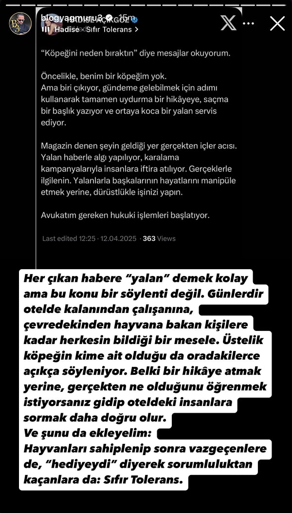 Hadise Köpeğini Otelde Bırakıp Gittiği Yönündeki İddiaları Yaptığı Açıklama ile Yalanladı! 4 hadise kopegini otelde birakip gittigi yonundeki iddialari yaptigi aciklama ile yalanladi 3