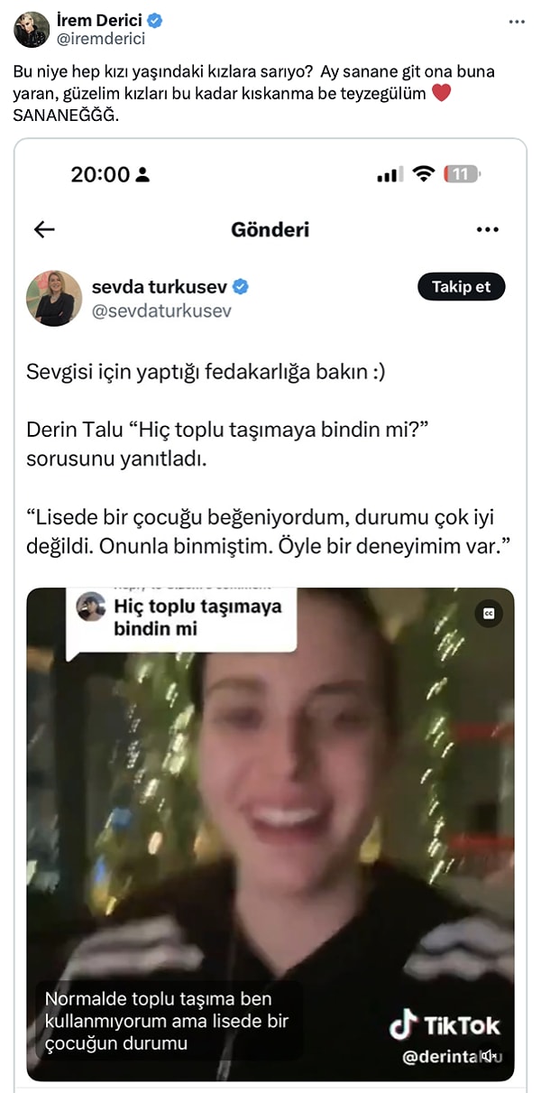 Hemcinsleriyle Derdi Bitmeyen Sevda Türküsev, Bu Sefer de Derin Talu'ya Sallayınca İrem Derici Devreye Girdi! 4 hemcinsleriyle derdi bitmeyen sevda turkusev bu sefer de derin taluya sallayinca irem derici devreye