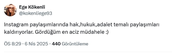 Instagram Hikayelerine Erişim Kısıtlaması Gelen Ege Kökenli, Durumu "Aciz Müdahale" Olarak Değerlendirdi 3 instagram hikayelerine erisim kisitlamasi gelen ege kokenli durumu aciz mudahale olarak degerlendirdi 2 GpSkEg5h