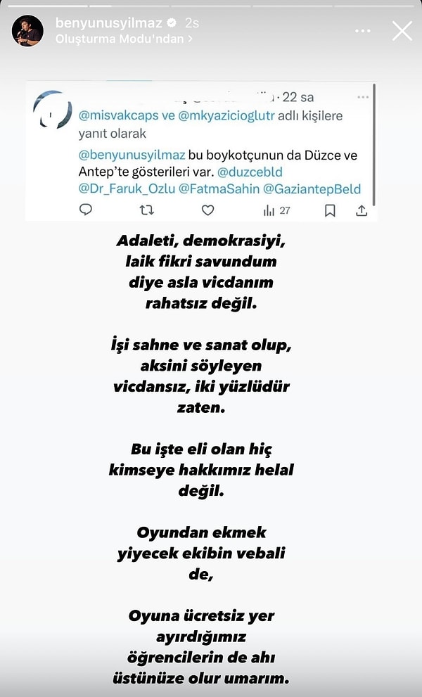 Komedyen Yunus Yılmaz, Boykot Çağrısında Bulunduğu İçin Oyunlarının İptal Edildiğini Açıkladı! 4 komedyen yunus yilmaz boykot cagrisinda bulundugu icin oyunlarinin iptal edildigini acikladi 3 735hhKYv