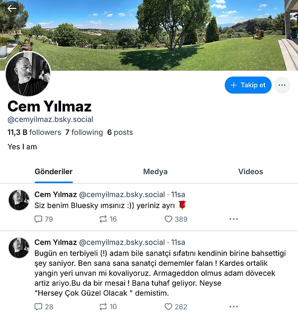 O da Hesap Açtı: Bluesky Göçüne Katılan Cem Yılmaz Profilinin Linki Açılmayınca Elon Musk'a İsyan Etti! 4 o da hesap acti bluesky gocune katilan cem yilmaz profilinin linki acilmayinca elon muska i5UGnev4
