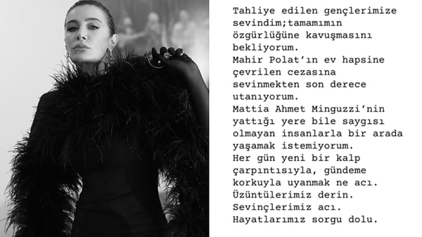 sila gencoglu yaptigi tek bir paylasimla gundemdeki olaylara yonelik dusuncelerini dile getirdi 1 PJKW2EzP