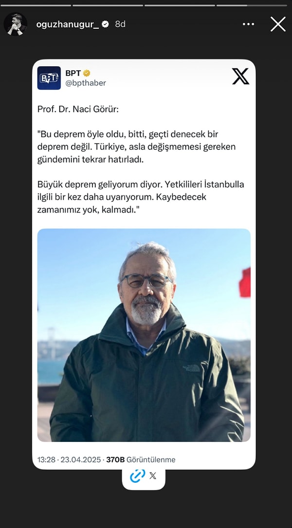 unlu bircok isim istanbuldaki 62 buyuklugundeki depremin ardindan yasananlara tepki paylasimi yapti 2 e64CB64S