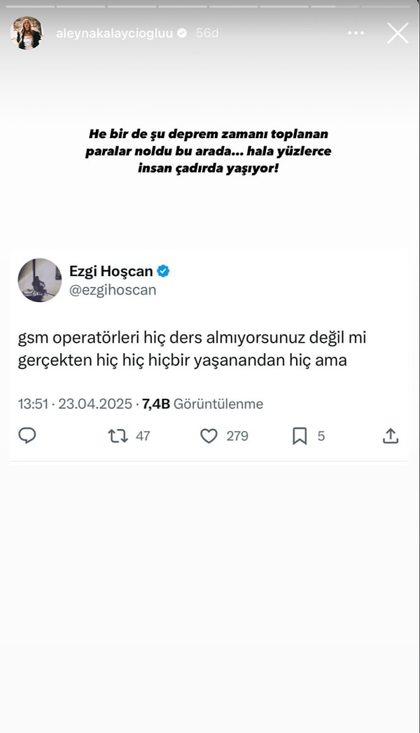 unlu bircok isim istanbuldaki 62 buyuklugundeki depremin ardindan yasananlara tepki paylasimi yapti 9 GQfljMVK