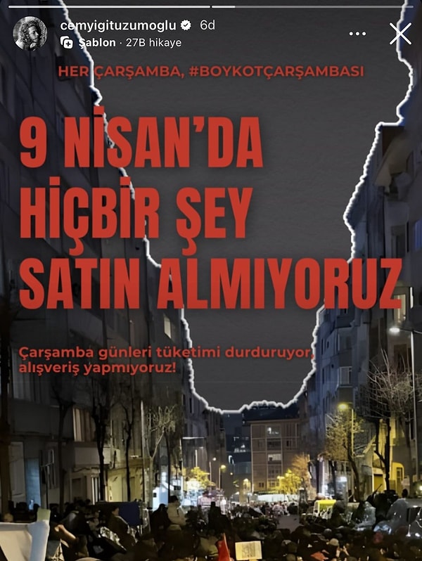 Ünlü İsimlerden 9 Nisan Çarşamba Günü İçin Tüketim Boykotu Çağrısı! 3 unlu isimlerden 9 nisan carsamba gunu icin tuketim boykotu cagrisi 2