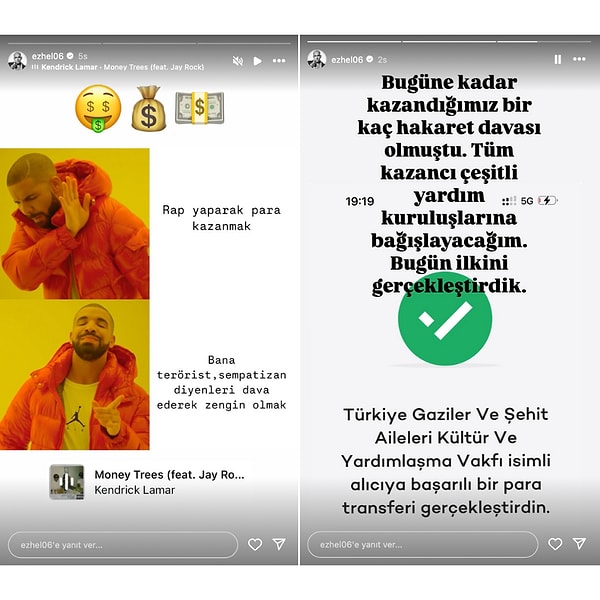Ünlü Rapçi Ezhel, Hakaret Davalarından Kazandığı Tazminatı Yardım Kuruluşlarına Bağışladı 2 unlu rapci ezhel hakaret davalarindan kazandigi tazminati yardim kuruluslarina bagisladi 1 INF6Aryu