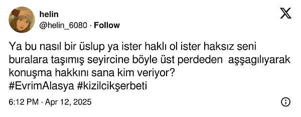 Yerden Yere Vurdular: Evrim Alasya Çektiği Video Sonrası İzleyicinin Yoğun Tepkisiyle Karşılaştı 23 yerden yere vurdular evrim alasya cektigi video sonrasi izleyicinin yogun tepkisiyle karsilasti 22 s1DZO9Sn