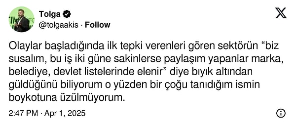 Zeynep Bastık'ın Eski Eşi Tolga Akış Geç Tepki Verdiği İçin Linçlenen Ünlülerin Boykot Edilmesine Gram Acımadı 4 zeynep bastikin eski esi tolga akis gec tepki verdigi icin linclenen unlulerin boykot edilmesine m9YjvRNX