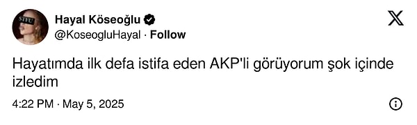 AKP’li Meclis Üyesi Ekrem Baki’nin İstifası: Oyuncu Hayal Köseoğlu’ndan “Şok İçinde İzledim” Yorumu 2 akpli meclis uyesi ekrem bakinin istifasi oyuncu hayal koseoglundan sok icinde izledim yorumu 1