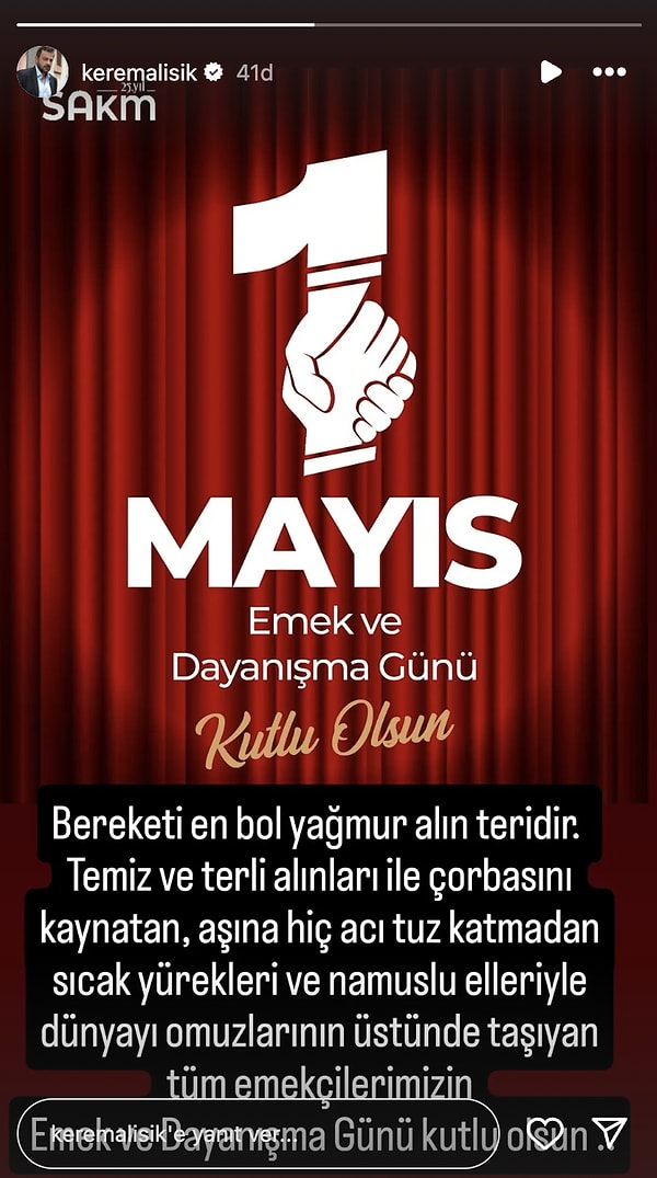 Emek En Yüce Değer: Ünlüler 1 Mayıs'ı Anlamlı Paylaşımlarla Kutladı! 12 emek en yuce deger unluler 1 mayisi anlamli paylasimlarla kutladi 11 If69TMQn