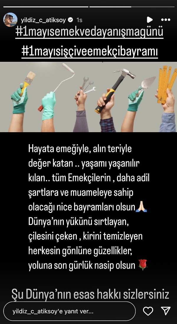 Emek En Yüce Değer: Ünlüler 1 Mayıs'ı Anlamlı Paylaşımlarla Kutladı! 16 emek en yuce deger unluler 1 mayisi anlamli paylasimlarla kutladi 15 JzJadSKb