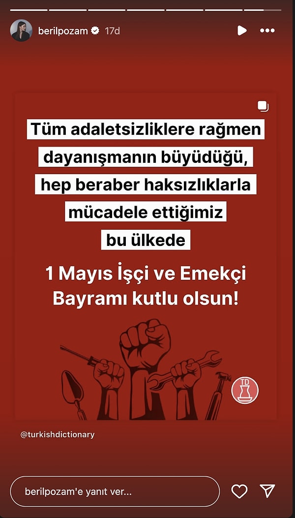 Emek En Yüce Değer: Ünlüler 1 Mayıs'ı Anlamlı Paylaşımlarla Kutladı! 9 emek en yuce deger unluler 1 mayisi anlamli paylasimlarla kutladi 8 tA4PWqt8
