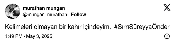 Sırrı Süreyya Önder'in Hayatını Kaybetmesine Ünlü İsimlerden Taziye Paylaşımları 8 sirri sureyya onderin hayatini kaybetmesine unlu isimlerden taziye paylasimlari 7 JLOQ6ImE