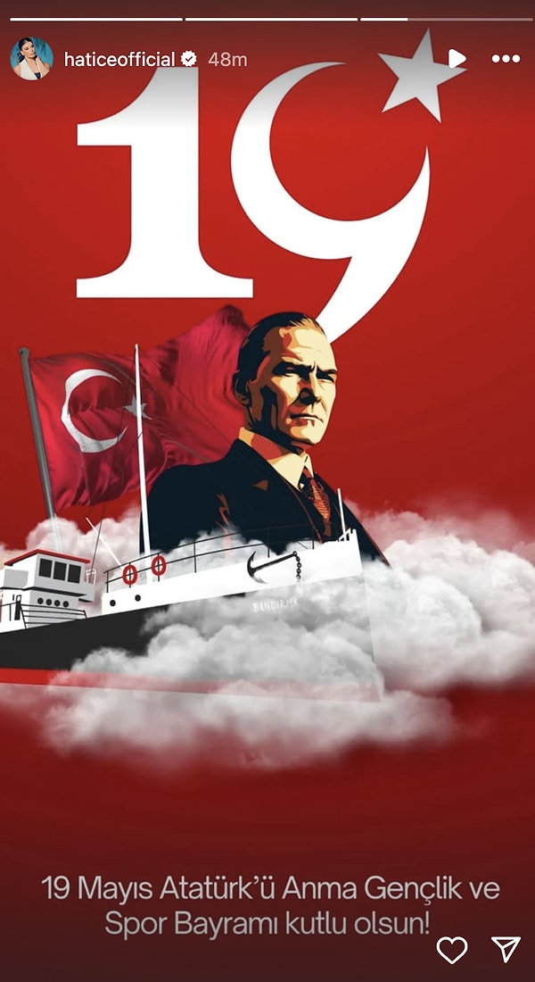 unlu isimlerden 19 mayis ataturku anma genclik ve spor bayrami coskusu sosyal medya bayram CsLitjsE