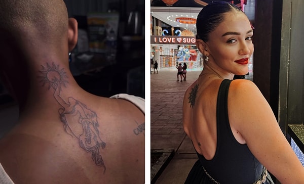 artik ayni dovmeye sahipler melissa vargas boynuna gunes dovmesi kazitirken zehra gunes de yanindaymis HdYVQOu8