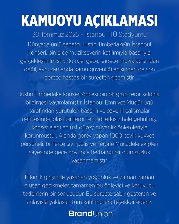 fiyaskoya donen justin timberlake konserinin organizasyon sirketinden aciklama teror saldirisi engellendi 2 5HkITbAt