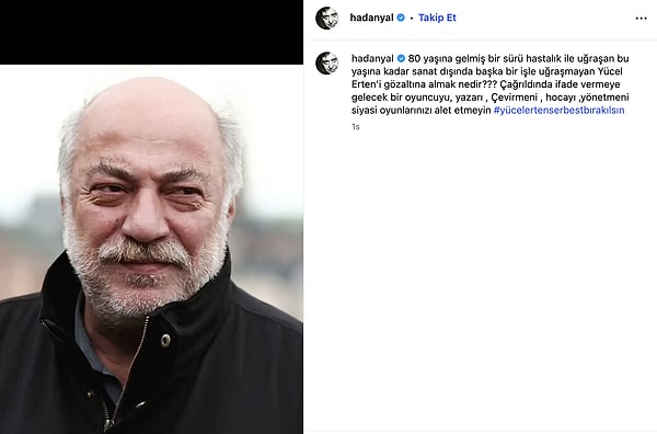 Gözaltına Alınan 80 Yaşındaki Oyuncu Yücel Erten'e Meslektaşı Hüseyin Avni Danyal'dan Destek! 3 gozaltina alinan 80 yasindaki oyuncu yucel ertene meslektasi huseyin avni danyaldan destek 2 kmssqQb4