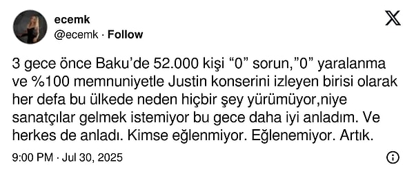 Justin Timberlake'in İki Konseri, İki Ayrı Dünya: Sosyal Medyada İstanbul ve Bakü Kıyaslaması Gündem Oldu 8 justin timberlakein iki konseri iki ayri dunya sosyal medyada istanbul ve baku kiyaslamasi gundem CRN7NELA